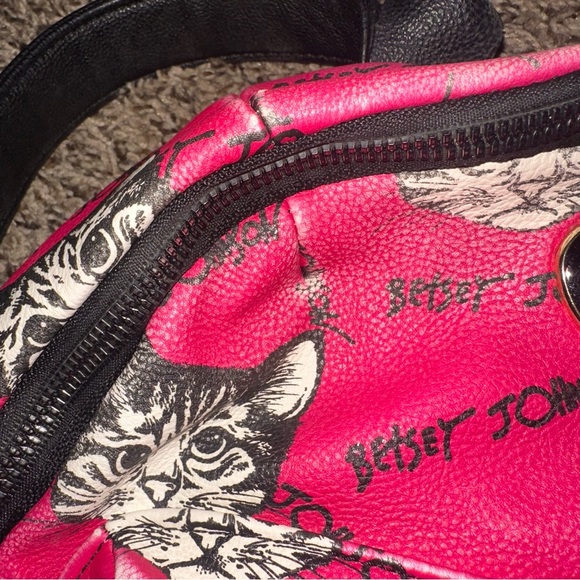 Pink Cat Print Backpack - Picture 8 of 15